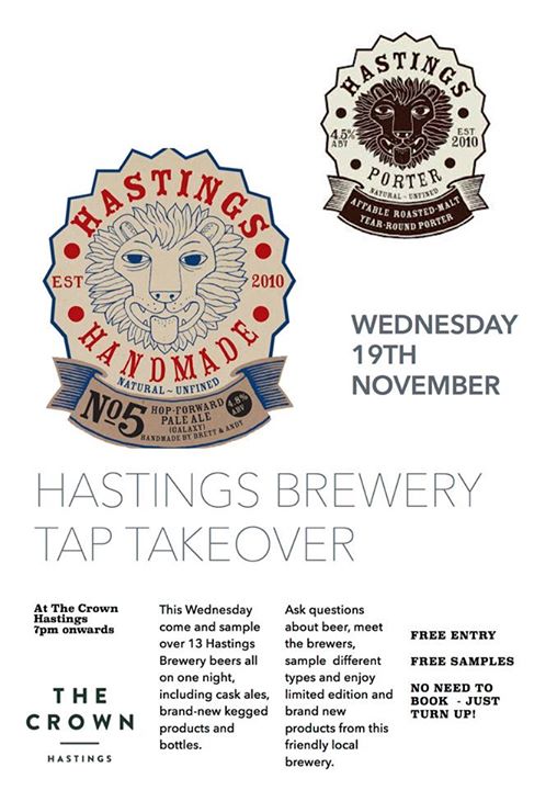 Poster for Hastings Brewery Tap Takeover