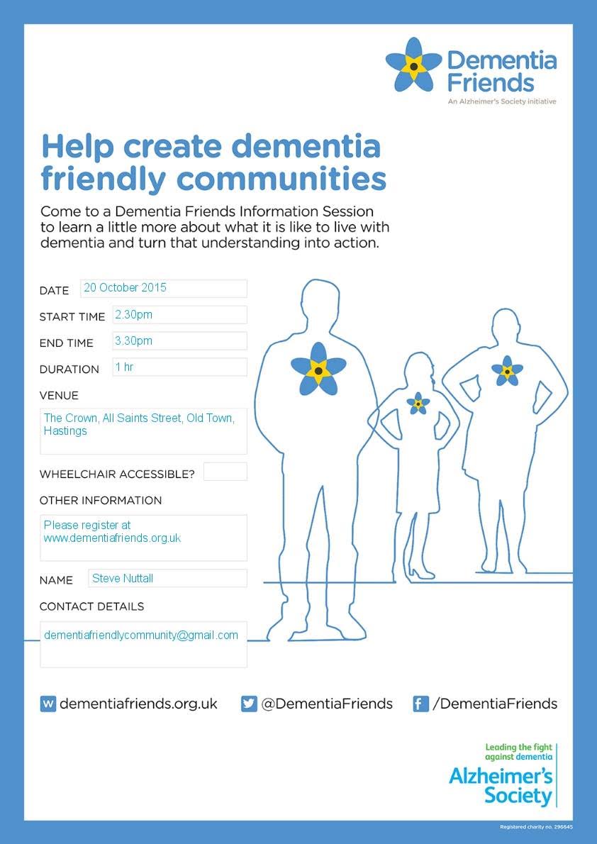 Poster for Dementia Friends Information Session