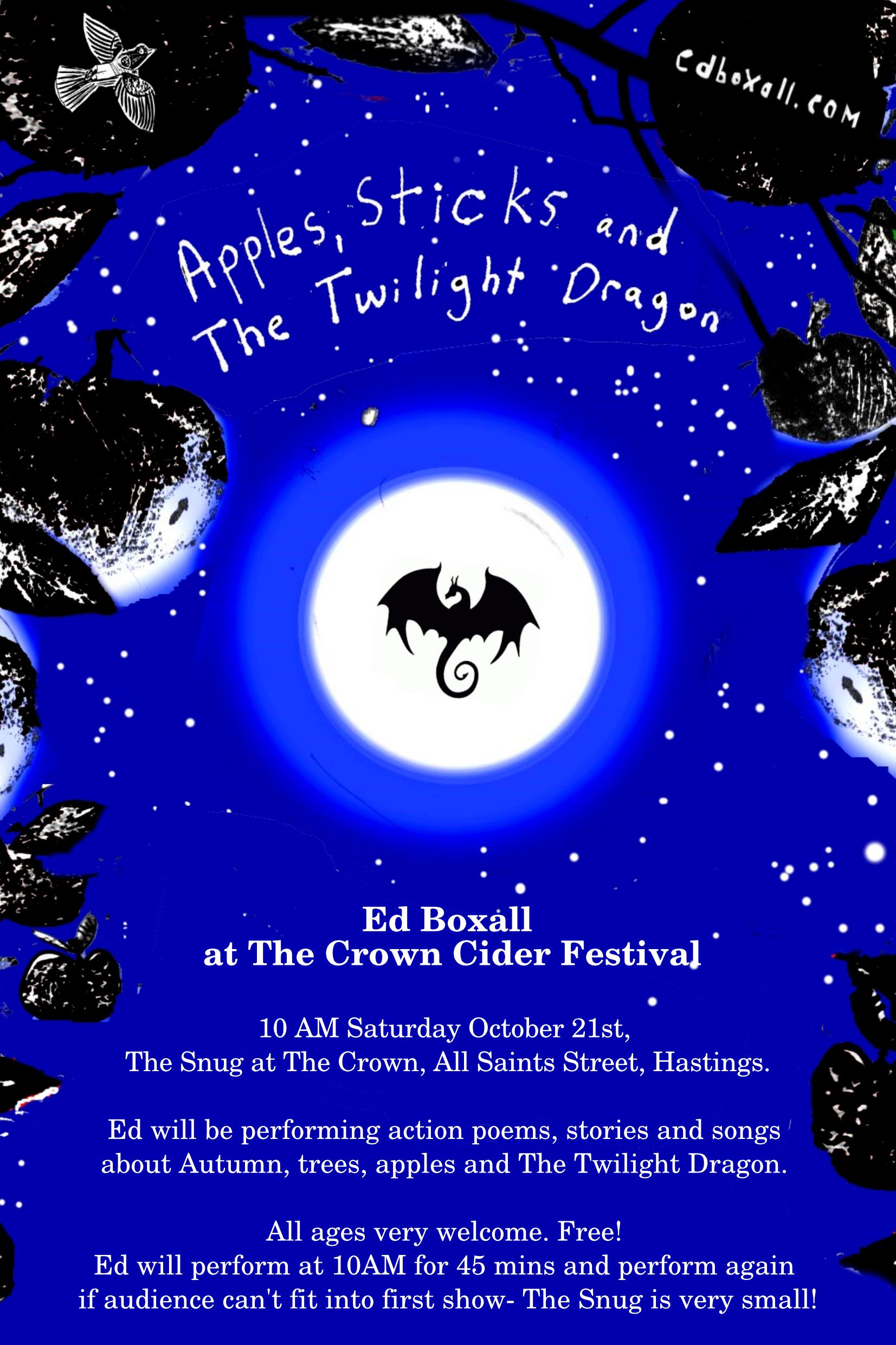 Poster for Ed Boxall: Apples, Sticks and The Twilight Dragon