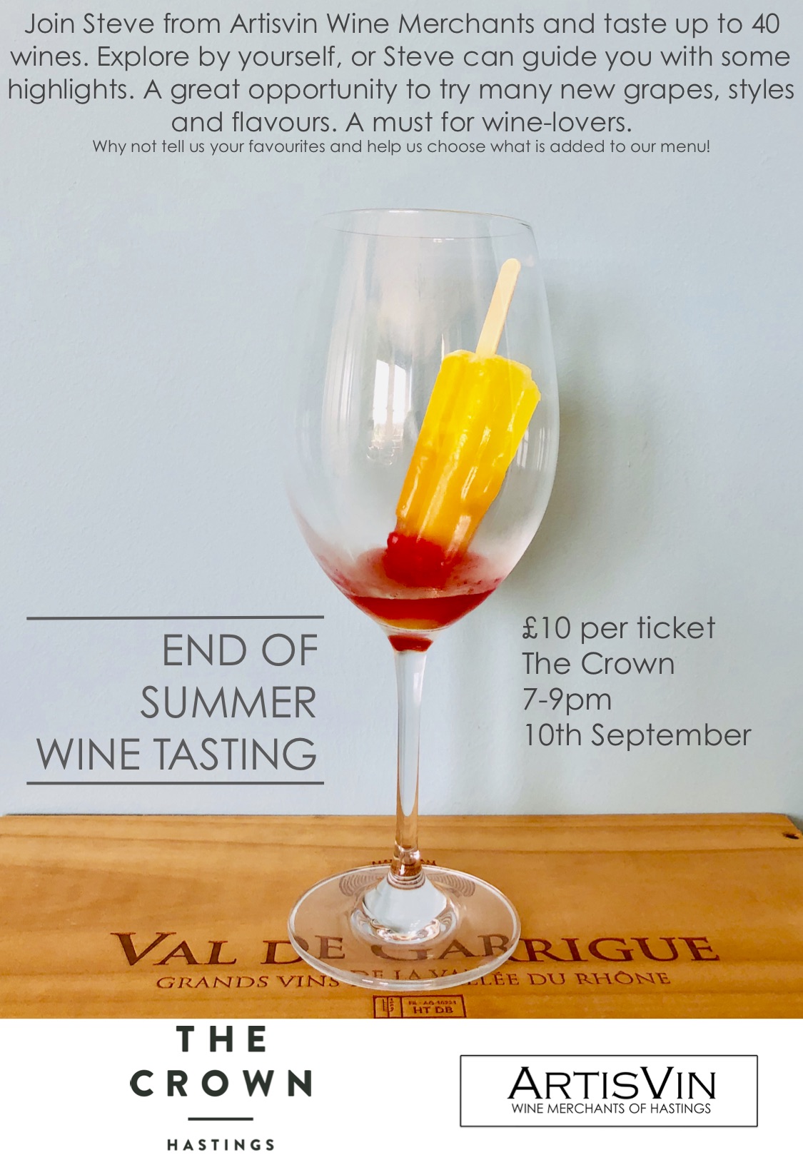 Poster for End of Summer Wine Tasting