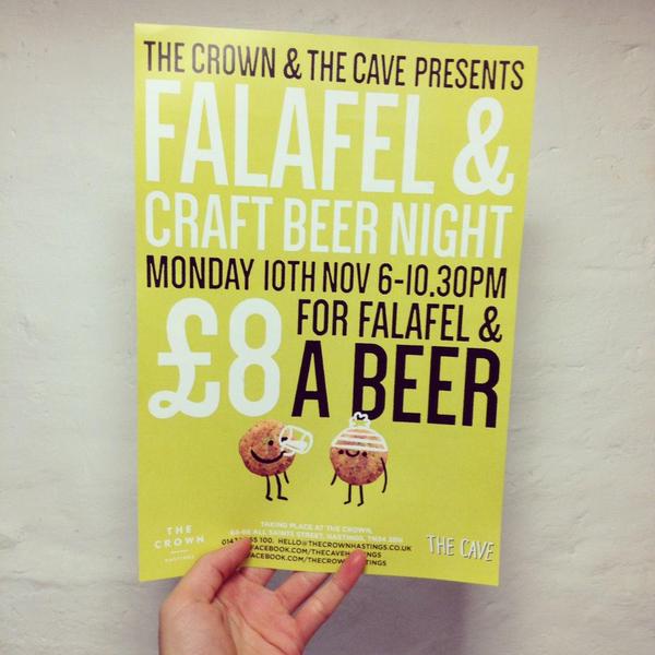 Poster for Falafel & Craft Beer Night