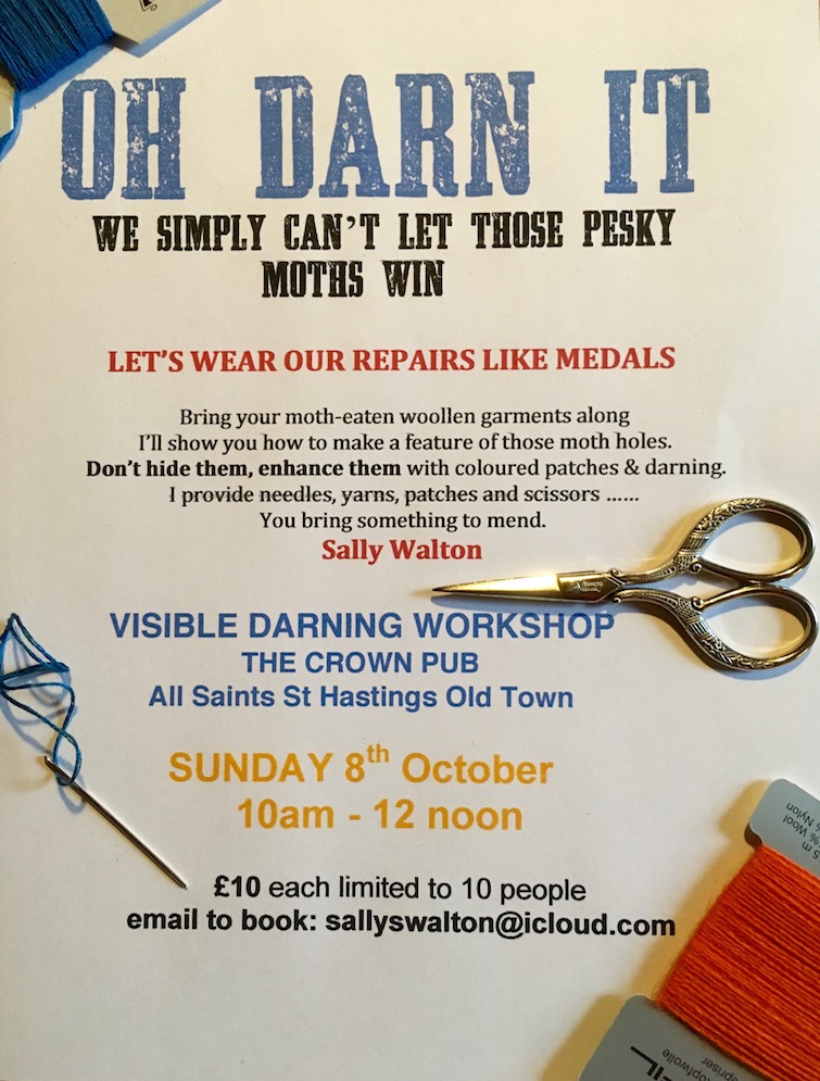 Poster for Visible Darning Workshop