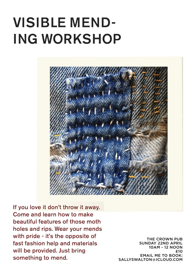 Poster for Visible Mending Workshop