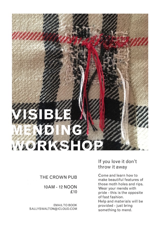 Poster for Visible Mending Workshop