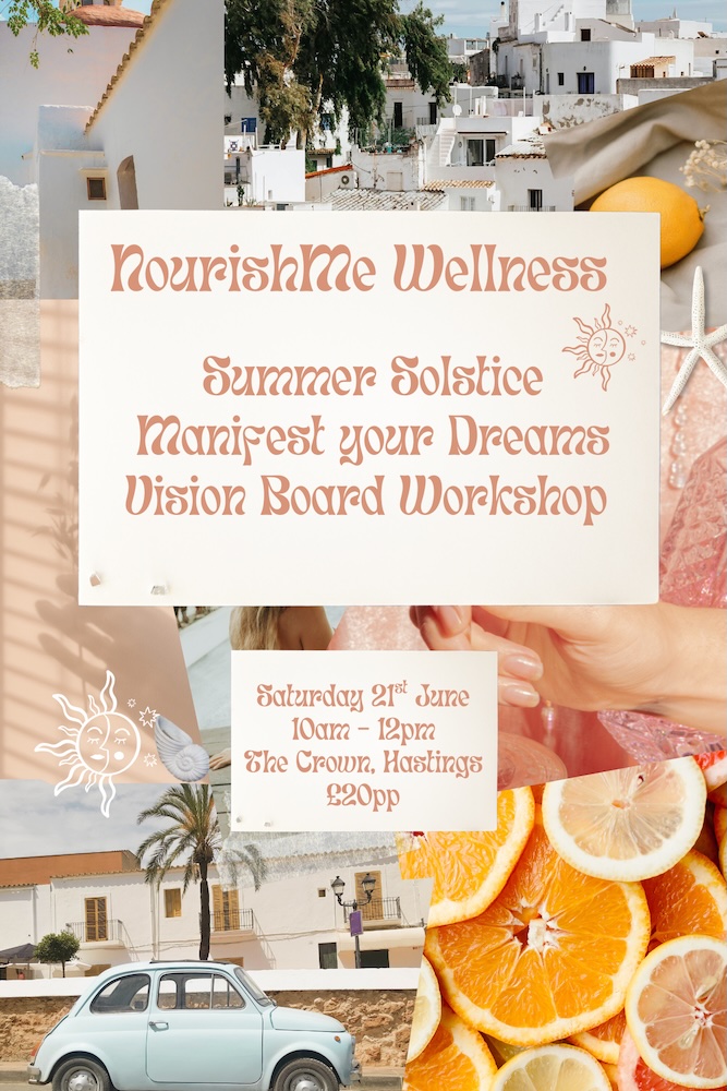 Poster for Summer Solstice Vision Board Workshop