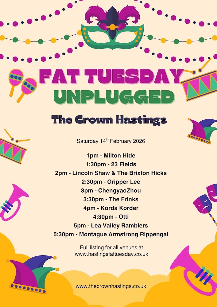 Poster for Hastings Fat Tuesday: Saturday Unplugged