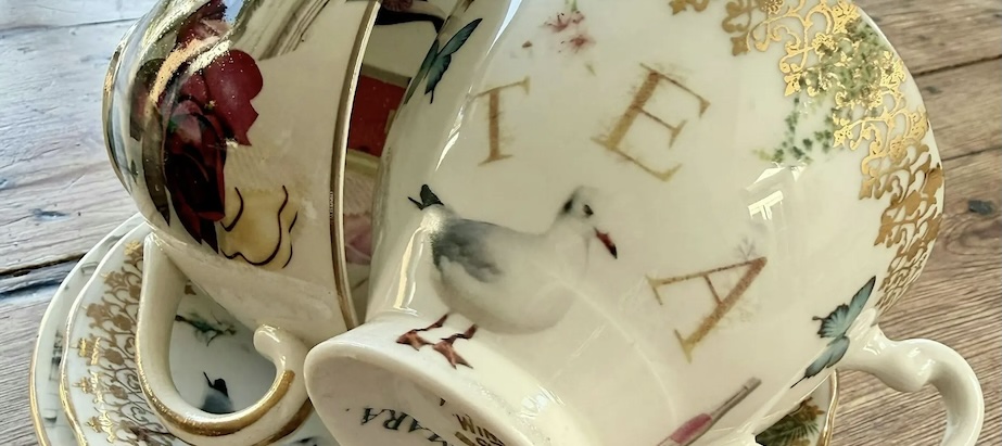 Poster for Decorate a vintage cup & saucer taster workshop